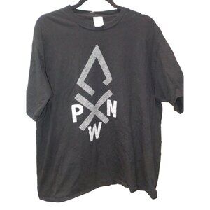PNW Port Company Pacific Northwest Men's Black /Silver  T-Shirt Size 2XL